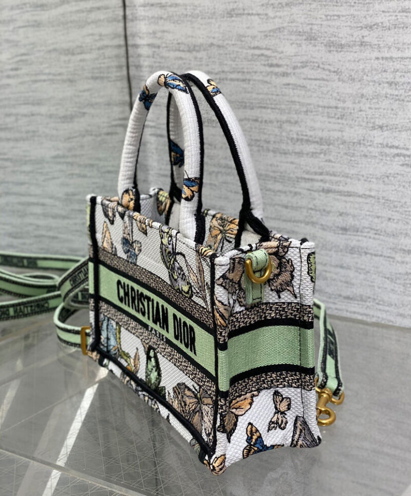 Christian Dior Mini Dior Book Tote With Strap